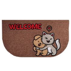StarDeco Predpražnik Smart Muca in Kuža 70x40cm / več barv / guma, tekstil