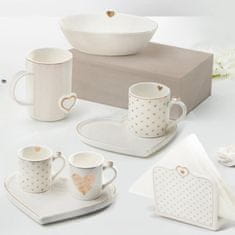 Brandani Lonček Amore Mio 8xh11cm / črte / porcelan