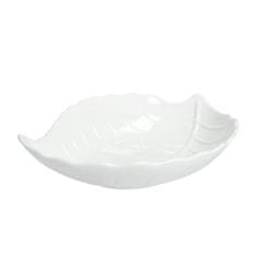 Brandani Servirna skleda List 31x22x6cm / bela / porcelan