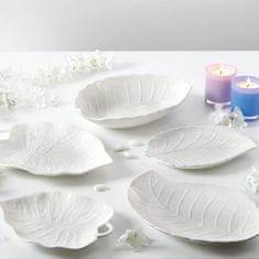 Brandani Servirna skleda List 31x22x6cm / bela / porcelan