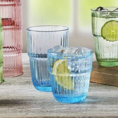 Bormioli Rocco Set kozarec za vodo, sok Barshine Rocks 305ml / moder / 6 kos / steklo