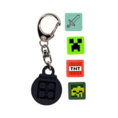 PIXIE CREW & MINECRAFT Obesek za ključe črn 4 multipikslov