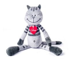 Lumpin Mačka Matteo srednja - siva 38 cm