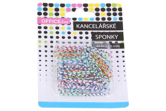Črtasta sponka za papir 40 kosov, 28 mm