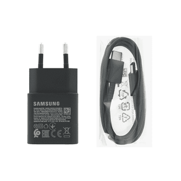 Samsung Hišni polnilec Fast Charge EP-T1510XBE 15W PD + kabel EP-DA705BBE TYPE C črn - original - Bulk