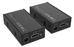 Unitek UNITEK HDMI podaljšek preko Ethernet-a, 60m, V100A, črn, Plug & Play, močan in enostaven za uporabo.