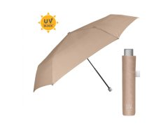 Perletti Zložljiv dežnik z UV filtrom Perletti Time / Marrone Pastello, 26409