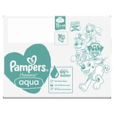Pampers Vlažni robčki Harmony Aqua Baby 15 paketov = 720 robčkov
