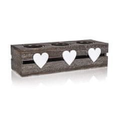 HOME DECOR Svečnik za 3 sveče 32 x 11 x 8,5 cm