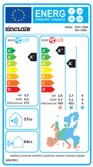 SINCLAIR Klimatska naprava KEYON SIH/SOH-12BIK z montažo