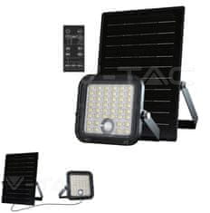 V-TAC LED solarni reflektor 10W 4000K+6000K 1500lm IP65 120° s senzorjem