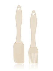 Banquet Lopatka 19 cm + gobica 17 cm, silikonska, plastični ročaj, mešanica barv, komplet 2.