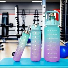SOLFIT® Steklenice za vodo, Motivacijske steklenice (3 steklenice) | STARTRIO