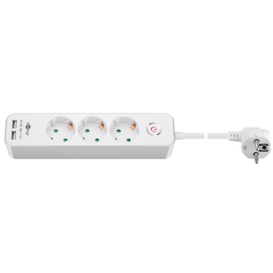 Goobay 1,5m podaljšek s 3 vtičnicami Schuko 2x USB2.0 vtičnicami razdelilec