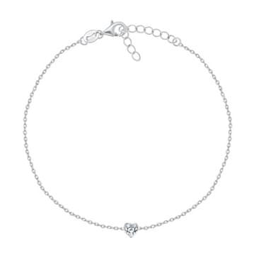 Brilio Silver Srebrn gležnjar s srčkom ANK113W