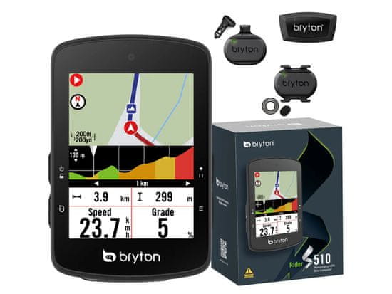 Bryton Rider S510 T kolesarski računalnik s senzorji, USB-C