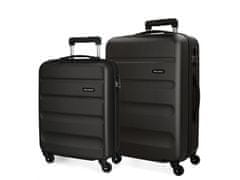 Joummabags ROLL ROAD Flex Black, komplet potovalnih kovčkov iz ABS, 55-65cm, 5849560