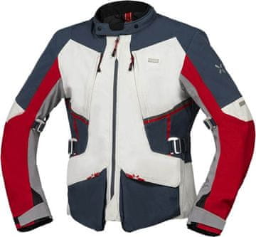 iXS Touring motoristična jakna iXS Tourster-STX 1.0, bela/modra/rdeča