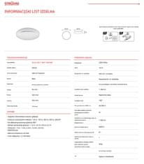 Ideus LED stropna svetilka 16W 4000K 1690lm IP44 160° SOLA s senzorjem