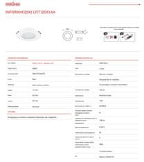 Ideus LED vgradna 1,9W svetilka 4000K 190lm IP44 ROLO bela