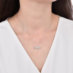MOISS Srebrna ženska ogrlica Dragonfly ETERNITY N0000862