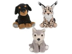 Charlie Bears Charlie Bears Komplet treh maskote iz serije Cuddle Cubs: pes, volk, ris - plišasti, kot nalašč za dojenčke, 13 cm