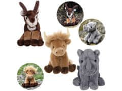 Charlie Bears Charlie Bears Komplet treh plišastih igrač iz serije Cuddle Cubs: gorska koza, krava, nosorog –idealne igrače za dojenčke, 13 cm