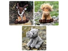 Charlie Bears Charlie Bears Komplet treh plišastih igrač iz serije Cuddle Cubs: gorska koza, krava, nosorog –idealne igrače za dojenčke, 13 cm