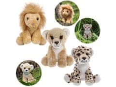 Charlie Bears Charlie Bears Komplet treh plišastih igrač iz serije Cuddle Cubs: lev, levček, leopard idealne plišaste igrače za dojenčke 13 cm