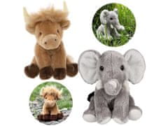 Charlie Bears Charlie Bears Komplet dveh plišastih igrač iz serije Cuddle Cubs: krava, slon – idealne plišaste igrače za dojenčke, 13 cm