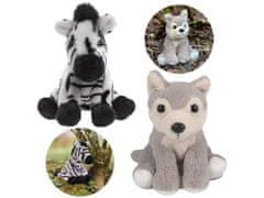 Charlie Bears Charlie Bears Komplet dveh plišastih igrač iz serije Cuddle Cubs: zebra, volk – idealne plišaste igrače za dojenčke, 13 cm