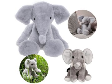 Charlie Bears Charlie Bears, Komplet dveh plišastih igrač iz serij Bear&Me in Cuddle Cubs, SLON – idealno za dojenčke in otroke