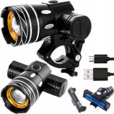 Korbi Sprednja kolesarska luč 1500LM, USB 