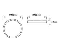 master LED LED stropna svetilka 54W 4320lm CCT IP20 120° Ø40cm bela