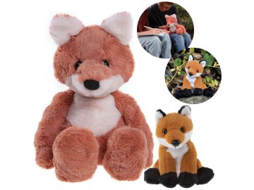 Charlie Bears Charlie Bears, Komplet dveh plišastih igrač iz serij Bear&Me in Cuddle Cubs, LISICA – idealno za dojenčke in otroke