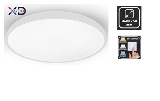 master LED LED stropna svetilka 54W 4320lm CCT IP20 120° Ø40cm bela