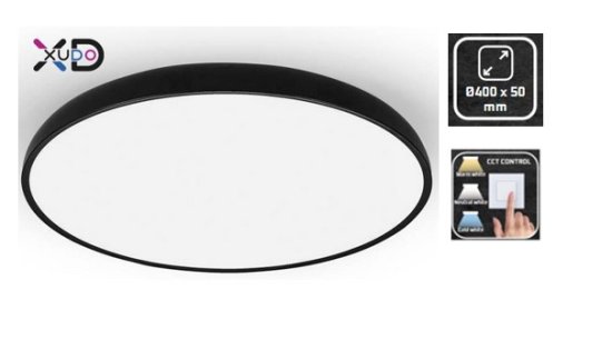 master LED LED stropna svetilka 54W 4320lm CCT IP20 120° Ø40cm črna