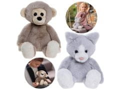 Charlie Bears Charlie Bears, Komplet dveh plišastih igrač iz serije Bear&Me: opica Cheeky in mačka Puddy – idealno za otroke
