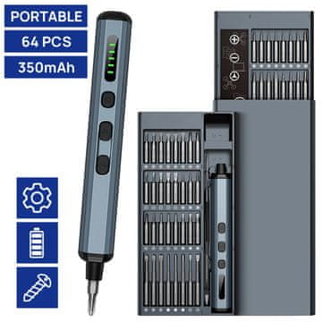 Cool Mango 64 v 1 komplet z električnim izvijačem – Screwset