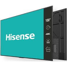 Hisense  digital signage zaslon 100BM66D 100" / 4K / 500 nits / 120 Hz / (24h / 7 dni )