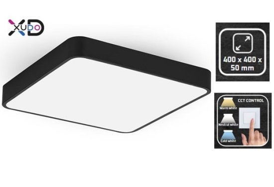 master LED LED stropna svetilka 54W 4320lm CCT IP20 120° 40cm črna