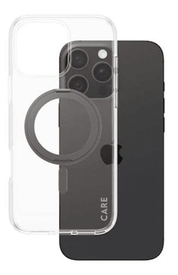 PanzerGlass Care Kickstand ovitek za iPhone 16 Pro Max, črn (1324)