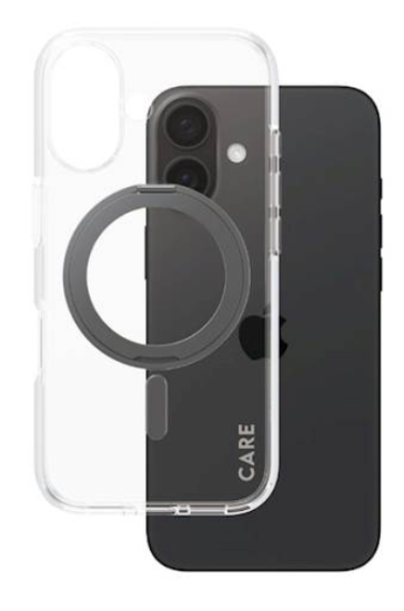 PanzerGlass Care Kickstand ovitek za iPhone 16, črn (1321)