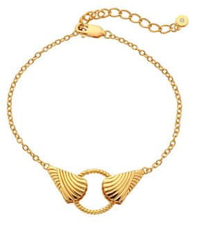 Hot Diamonds Pozlačena zapestnica s pravim diamantom Golden Edit Hope DL705