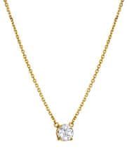 Hot Diamonds Elegantna pozlačena ogrlica s topazom in diamantom Gemstone DN214