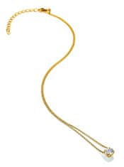Hot Diamonds Elegantna pozlačena ogrlica s topazom in diamantom Gemstone DN214