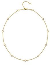 Hot Diamonds Luksuzna pozlačena ogrlica s topazom in pravim diamantom Gemstone DN212