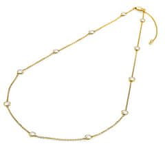 Hot Diamonds Luksuzna pozlačena ogrlica s topazom in pravim diamantom Gemstone DN212