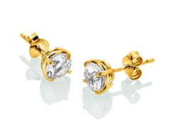 Hot Diamonds Fini pozlačeni uhani s topazi in diamanti Gemstone DE834