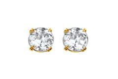 Hot Diamonds Fini pozlačeni uhani s topazi in diamanti Gemstone DE834